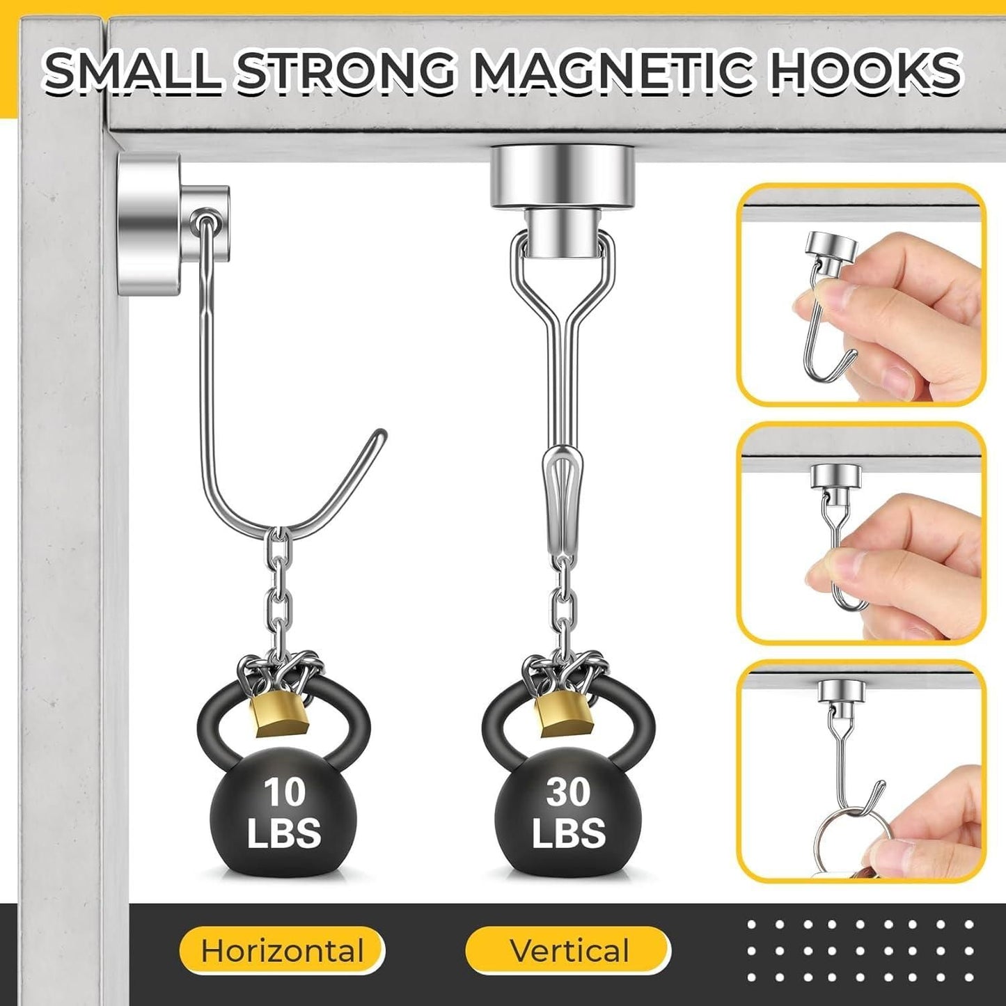 360 Rotation Magnetic Hooks (Pack of 2)