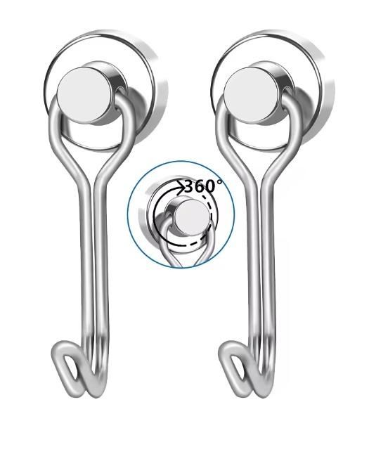 360 Rotation Magnetic Hooks (Pack of 2)