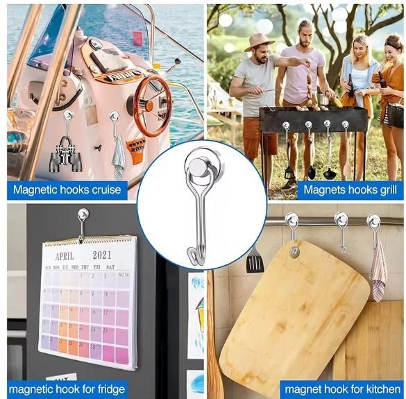 360 Rotation Magnetic Hooks (Pack of 2)